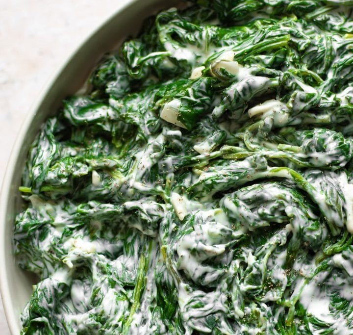 Steakhouse Style Creamed Spinach